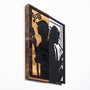 Wallity Jazz Accesorio Decorativo de Pared Negro y Nogal claro